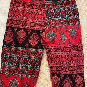 Printed, bell bottom pants